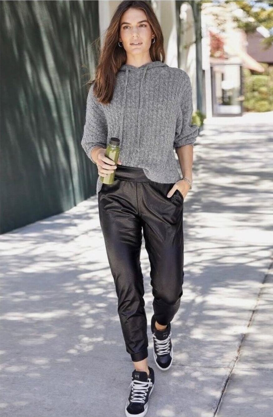 Commando Faux Leather Joggers M